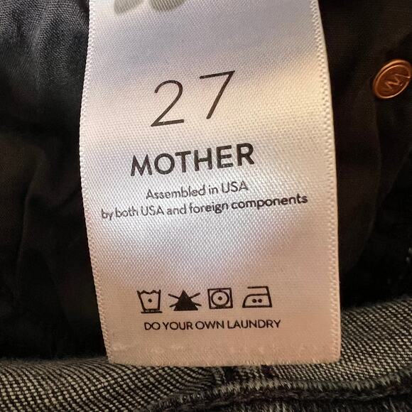 Mother Jeans Womens Size 27 Black The Insider Crop Step Away in Train Stops - Picture 3 of 16